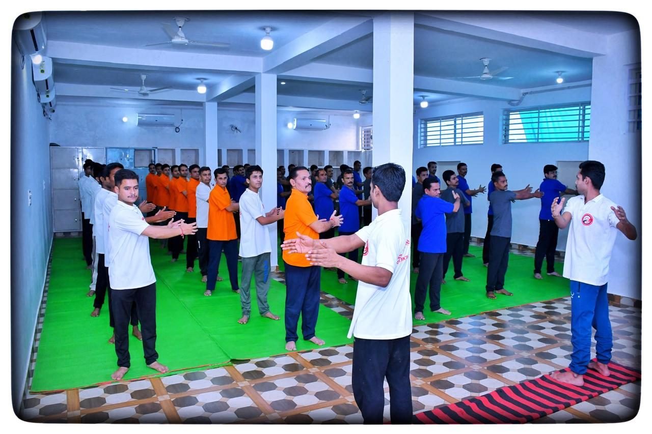 Yoga session at the centre